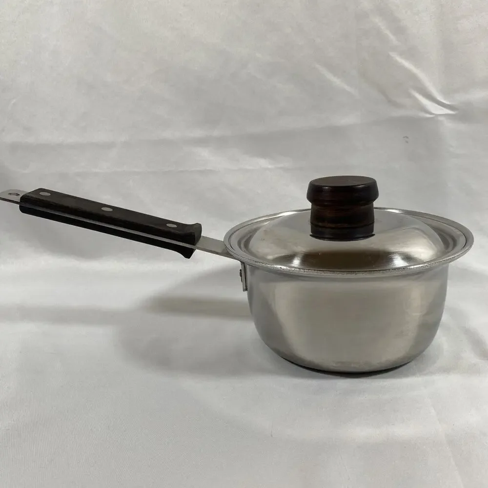 Farberware Triple Ply Stainless Aluminum Birch Wood 1 qt saucepan & Lid Bronx NY